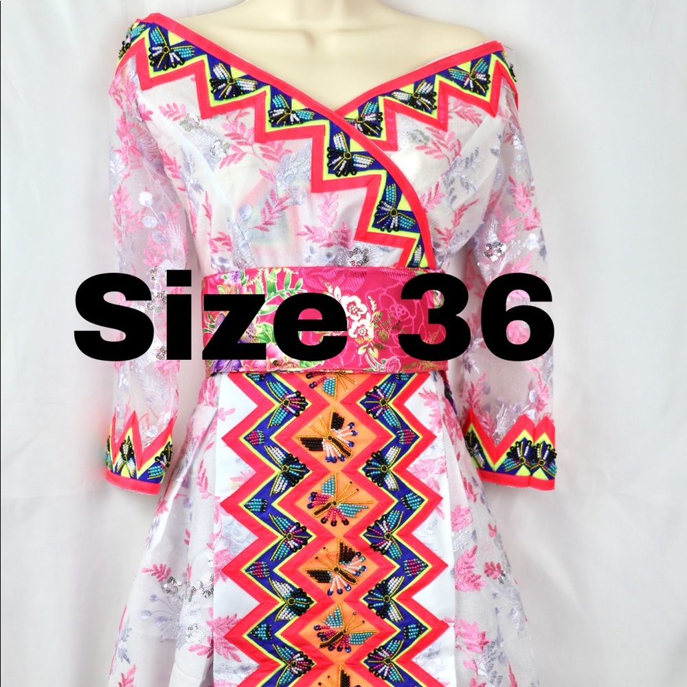 Colorful beaded 3 piece outfit